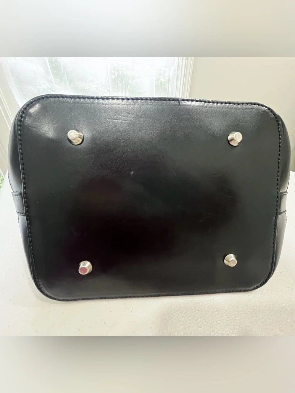 Tiffany & Fred Paris Tan & Black medium Tote Bag Made in France